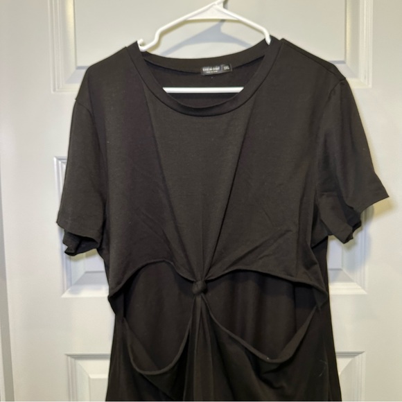 SheIn Curve Black Short Sleeve Cutout Dress size 3XL - Picture 5 of 9